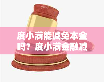 度小满能减免本金吗？度小满金融减免利息政策了解下。