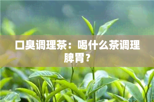 口臭调理茶：喝什么茶调理脾胃？