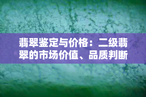 翡翠鉴定与价格：二级翡翠的市场价值、品质判断与购买建议