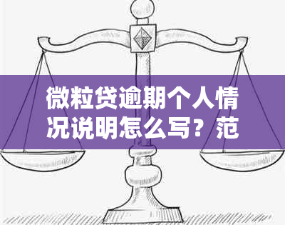 微粒贷逾期个人情况说明怎么写？范文和信息表达要点