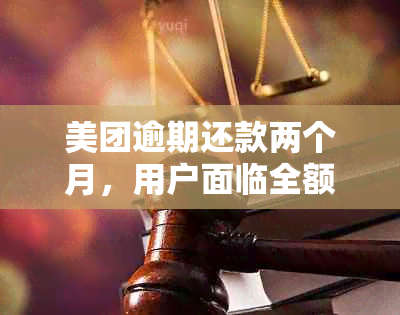 美团逾期还款两个月，用户面临全额还款及上门问题，如何解决？