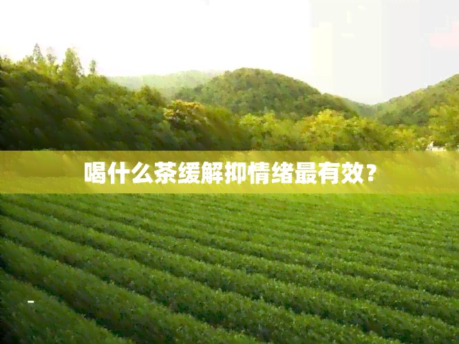 喝什么茶缓解抑情绪最有效？