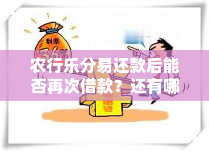 农行乐分易还款后能否再次借款？还有哪些相关注意事项？