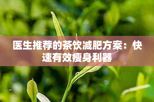 医生推荐的茶饮减肥方案：快速有效瘦身利器