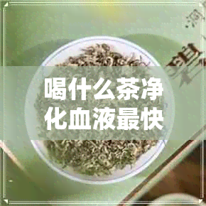 喝什么茶净化血液最快