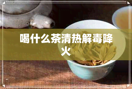 喝什么茶清热解降火