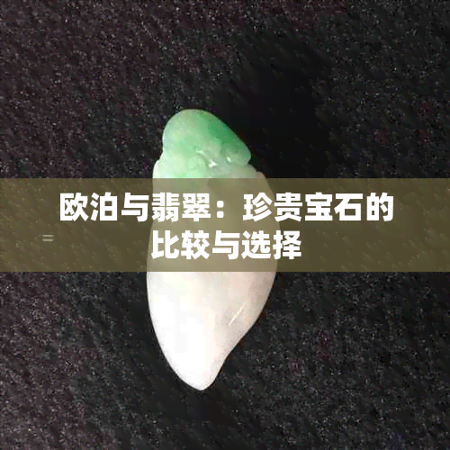 欧泊与翡翠：珍贵宝石的比较与选择