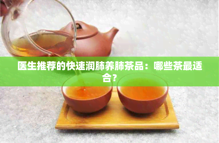 医生推荐的快速润肺养肺茶品：哪些茶最适合？