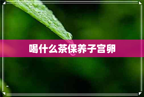 喝什么茶保养子宫卵