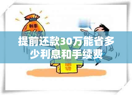 提前还款30万能省多少利息和手续费