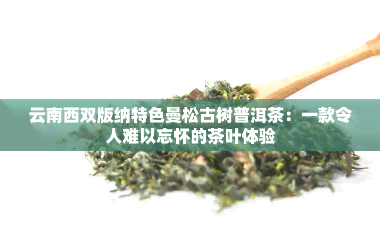 云南西双版纳特色曼松古树普洱茶：一款令人难以忘怀的茶叶体验