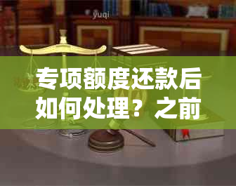 专项额度还款后如何处理？之前使用过的款项会被收回吗？如何避免这种情况？