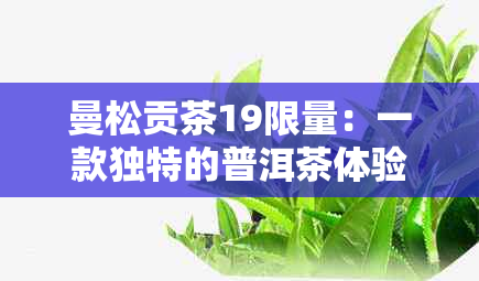 曼松贡茶19限量：一款独特的普洱茶体验，让你感受茶香四溢的魅力