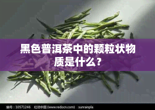 黑色普洱茶中的颗粒状物质是什么？