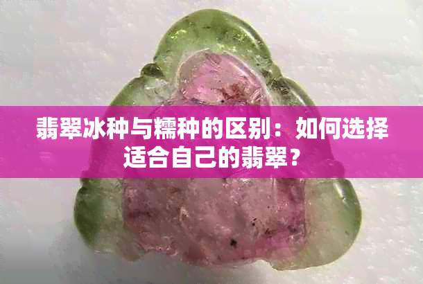 翡翠冰种与糯种的区别：如何选择适合自己的翡翠？