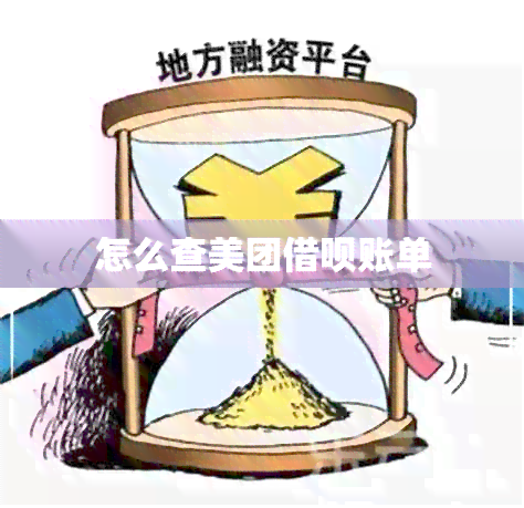 怎么查美团借呗账单