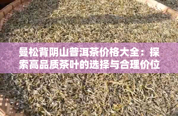 曼松背阴山普洱茶价格大全：探索高品质茶叶的选择与合理价位