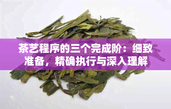 茶艺程序的三个完成阶：细致准备，精确执行与深入理解