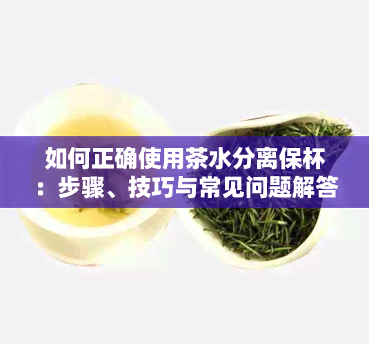 如何正确使用茶水分离保杯：步骤、技巧与常见问题解答