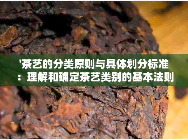 '茶艺的分类原则与具体划分标准：理解和确定茶艺类别的基本法则'