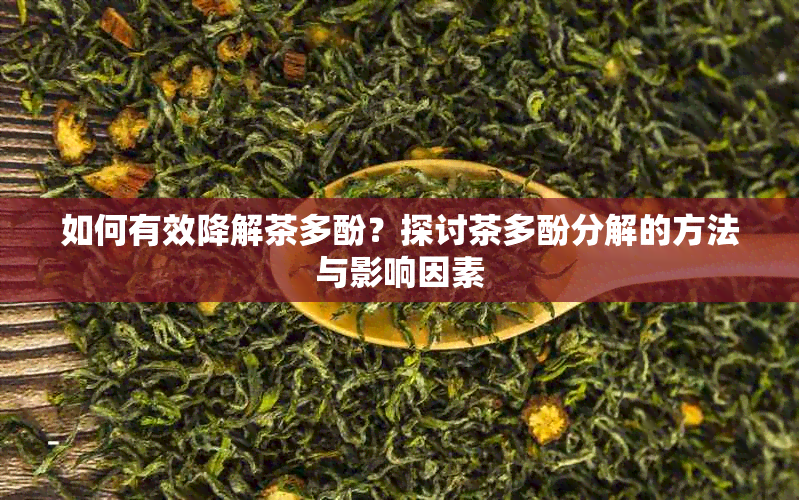 如何有效降解茶多酚？探讨茶多酚分解的方法与影响因素