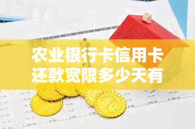 农业银行卡信用卡还款宽限多少天有利息限额吗？