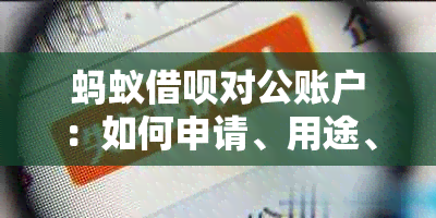 蚂蚁借呗对公账户：如何申请、用途、利率及其它重要问题解答