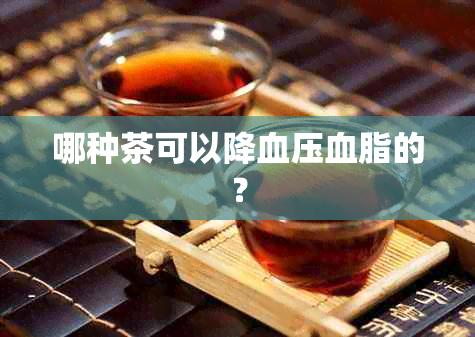 哪种茶可以降血压血脂的？