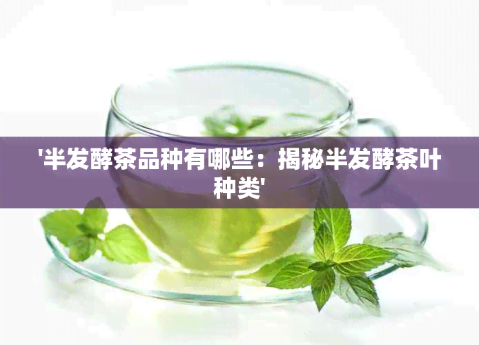 '半发酵茶品种有哪些：揭秘半发酵茶叶种类'