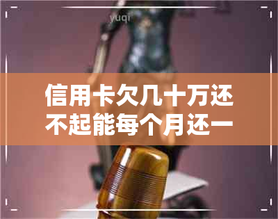 信用卡欠几十万还不起能每个月还一点点吗