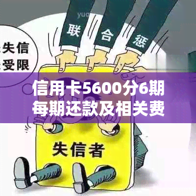 信用卡5600分6期每期还款及相关费用计算：12期、24期与6期