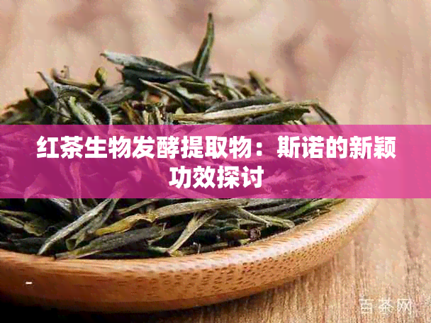 红茶生物发酵提取物：斯诺的新颖功效探讨