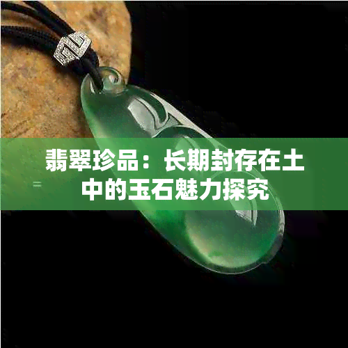 翡翠珍品：长期封存在土中的玉石魅力探究