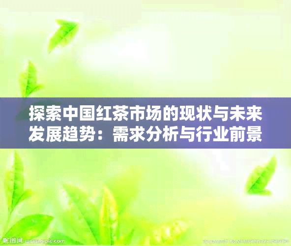 探索中国红茶市场的现状与未来发展趋势：需求分析与行业前景报告