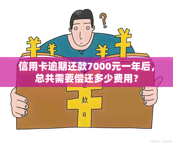 信用卡逾期还款7000元一年后，总共需要偿还多少费用？