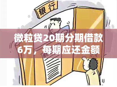 微粒贷20期分期借款6万，每期应还金额如何计算以避免逾期和高利息？