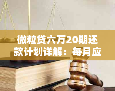 微粒贷六万20期还款计划详解：每月应还金额及相关费用解析