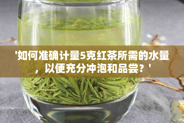 '如何准确计量5克红茶所需的水量，以便充分冲泡和品尝？'