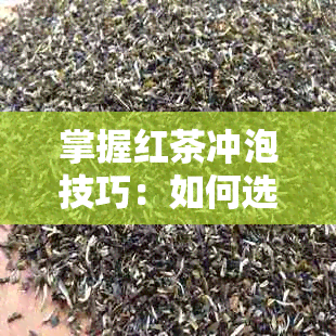 掌握红茶冲泡技巧：如何选择合适的水及水量