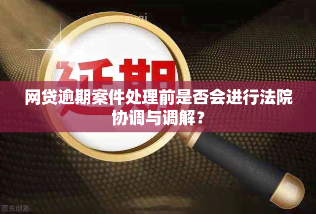 网贷逾期案件处理前是否会进行法院协调与调解？