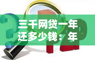 三千网贷一年还多少钱：年化利率及合适还款方式全解析