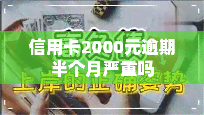 信用卡2000元逾期半个月严重吗