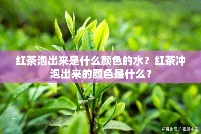 红茶泡出来是什么颜色的水？红茶冲泡出来的颜色是什么？