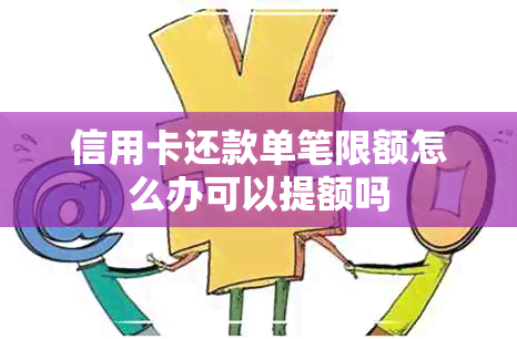 信用卡还款单笔限额怎么办可以提额吗