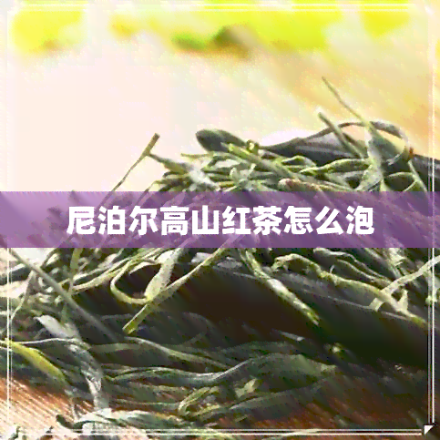 尼泊尔高山红茶怎么泡