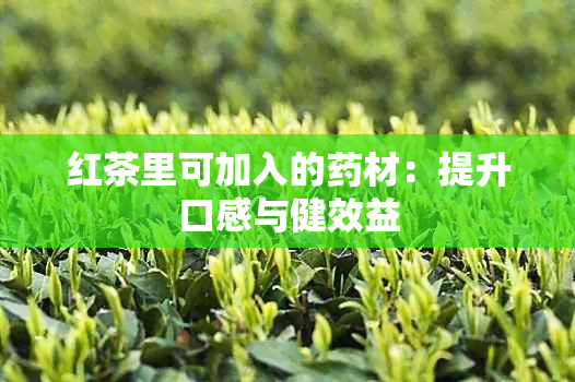 红茶里可加入的材：提升口感与健效益