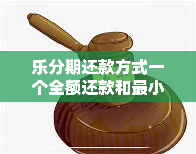 乐分期还款方式一个全额还款和最小额还款