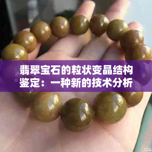 翡翠宝石的粒状变晶结构鉴定：一种新的技术分析方法