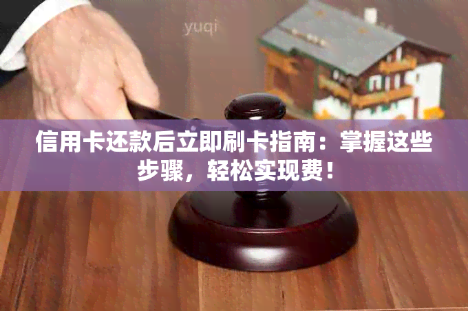 信用卡还款后立即刷卡指南：掌握这些步骤，轻松实现费！