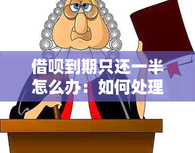 借呗到期只还一半怎么办：如何处理，未还金额的后续处理及下次还款建议